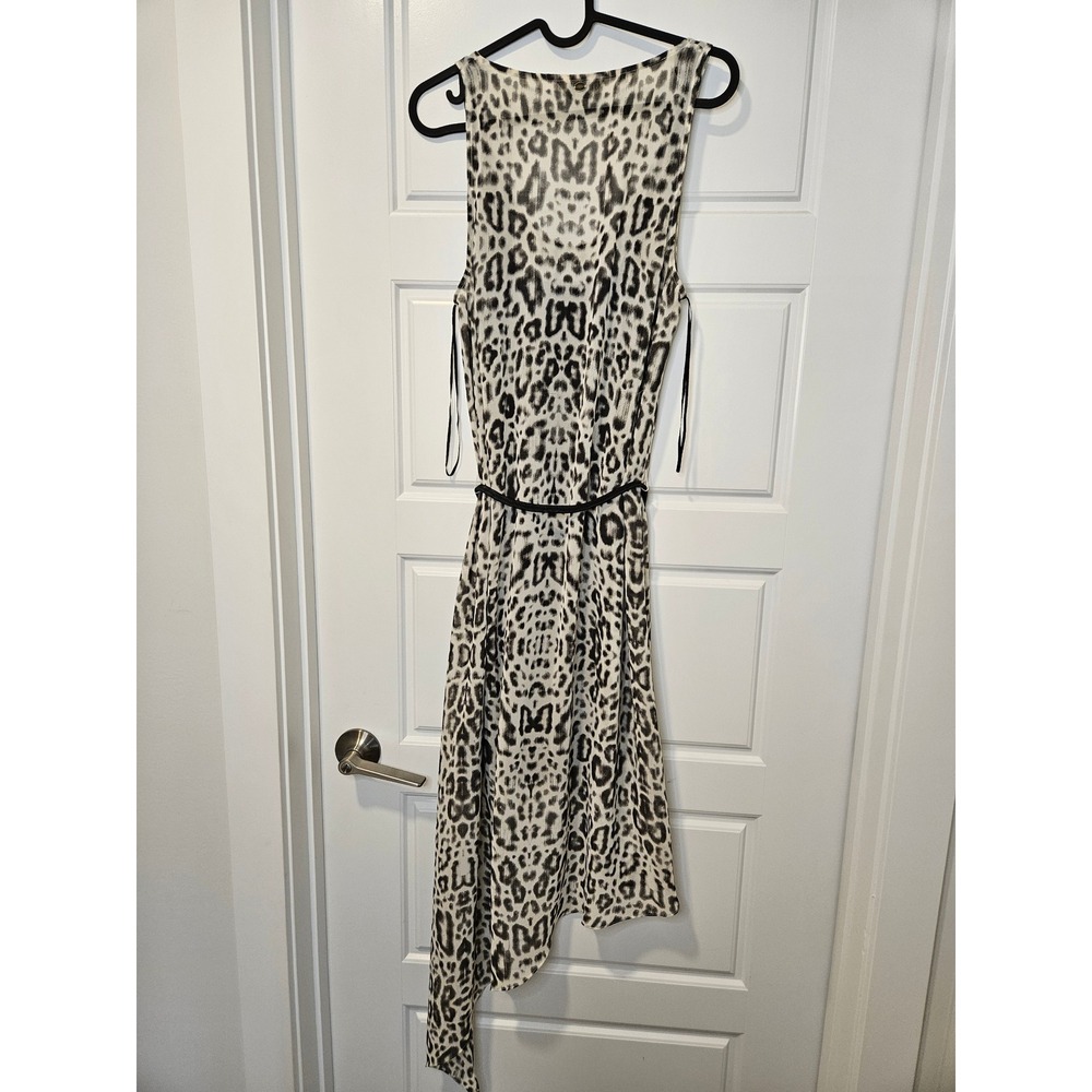GUESS Vintage 2012 Leopard Print High-Low Sleeveless Dress